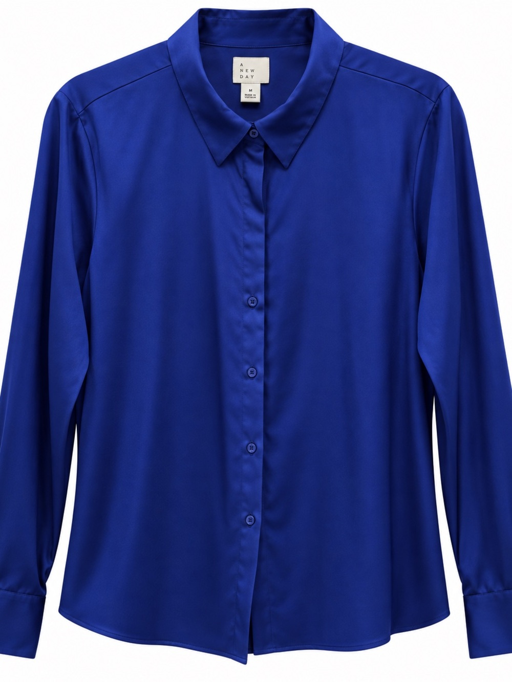 a new day Women's Cobalt Blue Button-Down Shirt